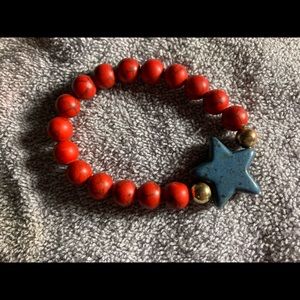 Patriotic stone bracelet